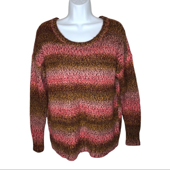 American Eagle Striped Cozy Fall Colors Sweater ⭐️ 5 for $25 - Picture 1 of 6